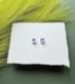 Pink & Blue Acrylic Confetti Square Stud Earrings - Image 8