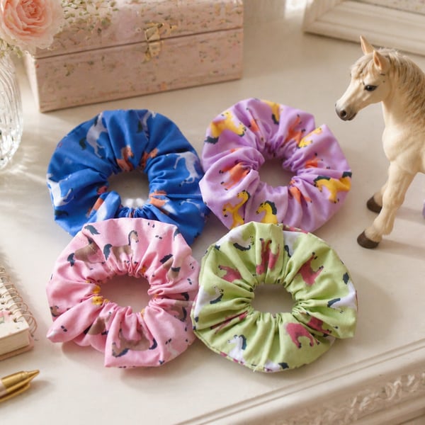 Horse Hair Scrunchies Pack 3 Mixed 
