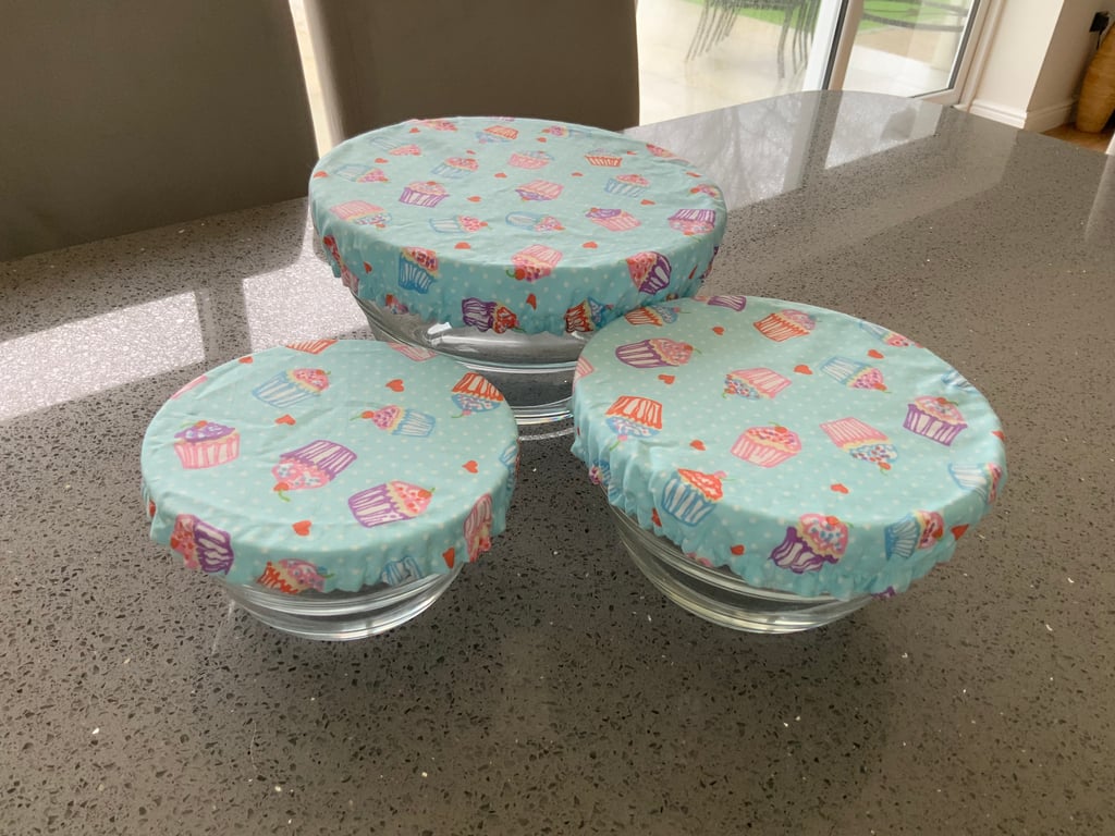 Perfectly Imperfect, Fabric Bowl Covers, Set of 3, Eco Bowl Covers
