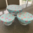 Perfectly Imperfect, Fabric Bowl Covers, Set of 3, Eco Bowl Covers