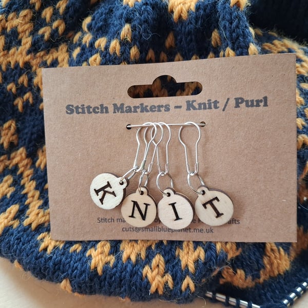 Knit and Purl Stitch Markers