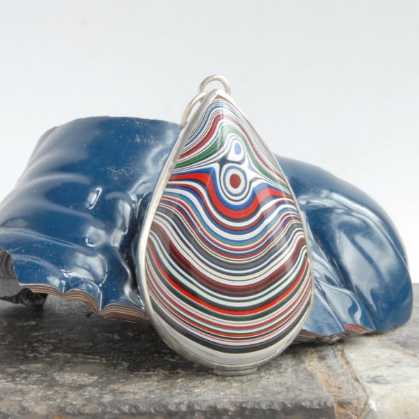 Large Kenworth fordite pendant 