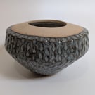 Handmade decorative stoneware bowl
