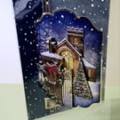3D Decoupaged Christmas Card, Winter Blessings 
