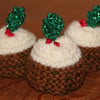 Hand Knitted Christmas Pudding Sweetie Holder
