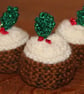 Hand Knitted Christmas Pudding Sweetie Holder - Image 1