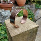 Handcrafted Copper bangle with a hammered finish 