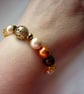 BROWN, COPPER AND GOLD BRACELET.  813 - Image 5