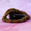 SALE - Bead Bracelet - Handmade Peyote Rope Golden Wonder Woodland Bracelet