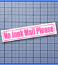 No Junk Mail Please vinyl letterbox sticker, decal - Image 3