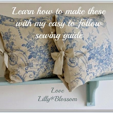 Tied Cushion Cover Sewing Pattern by Lillyblossom