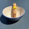 Salad Bowl & Beech Wood Servers (SS3)