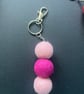 Handmade felt ball keyring or bag charm - Image 4