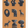 Donkey Treasury No.1 A4 two-colour screen-print
