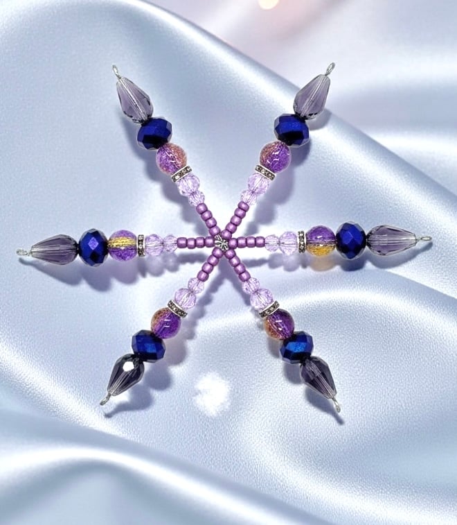 Sugar Plum Snowflake Tree Decorations, set of two.