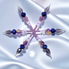 Sugar Plum Snowflake Tree Decorations, set of two.