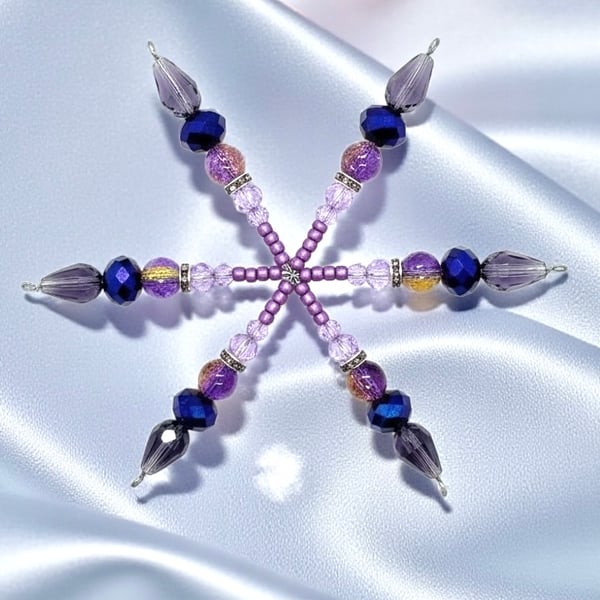 Sugar Plum Snowflake Tree Decorations, set of two.