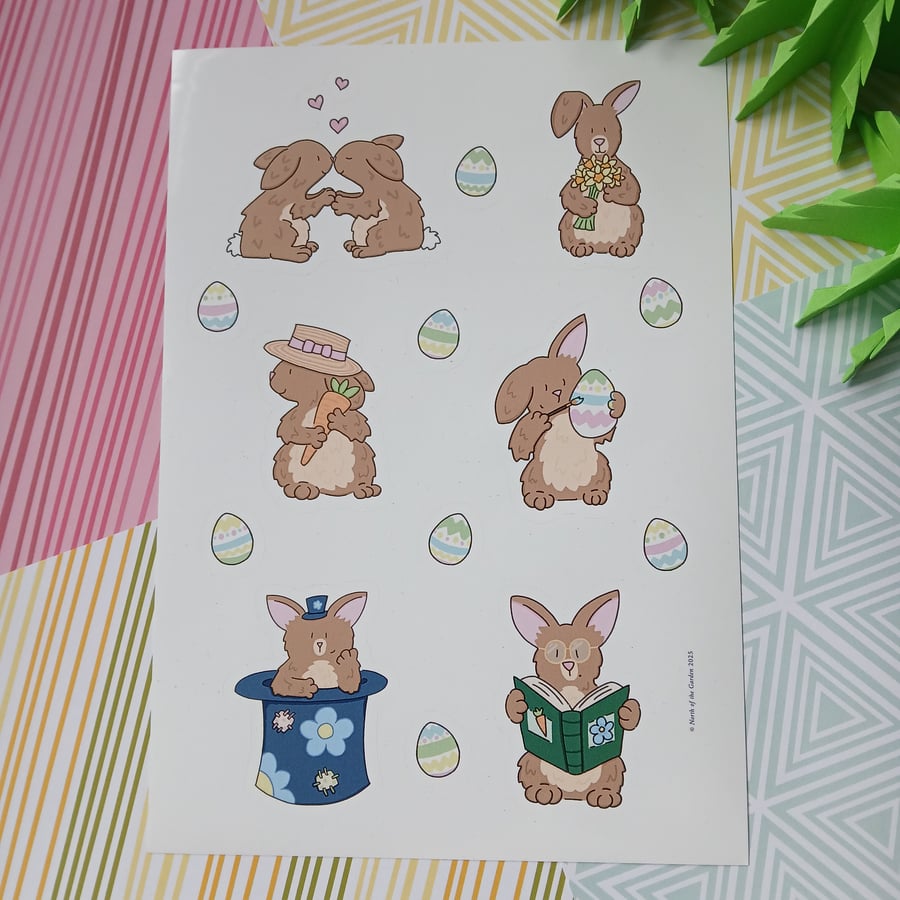 Bunny A5 Sticker Sheet