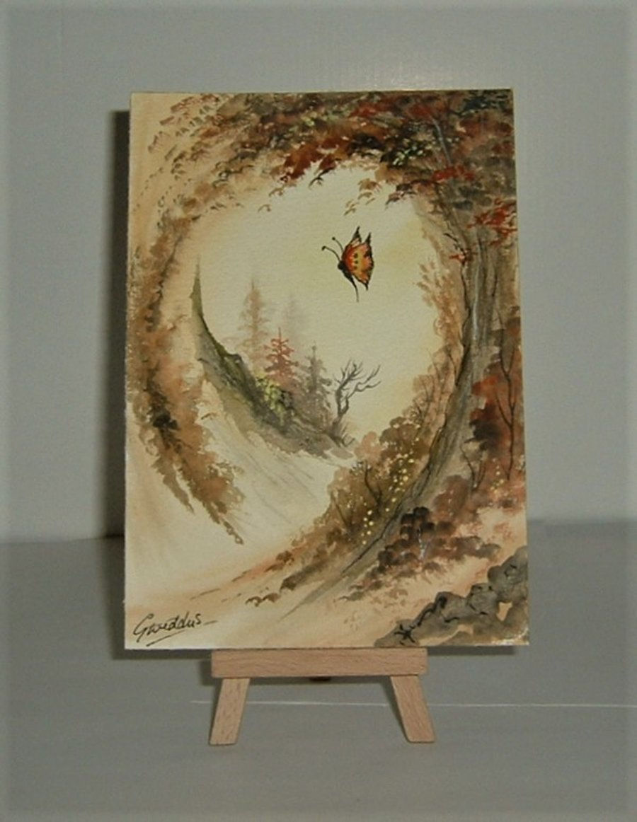 original art watercolour painting landscape ( ref F 251)