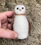 Woollen sculpture, mini owl, needle felted model - Image 8