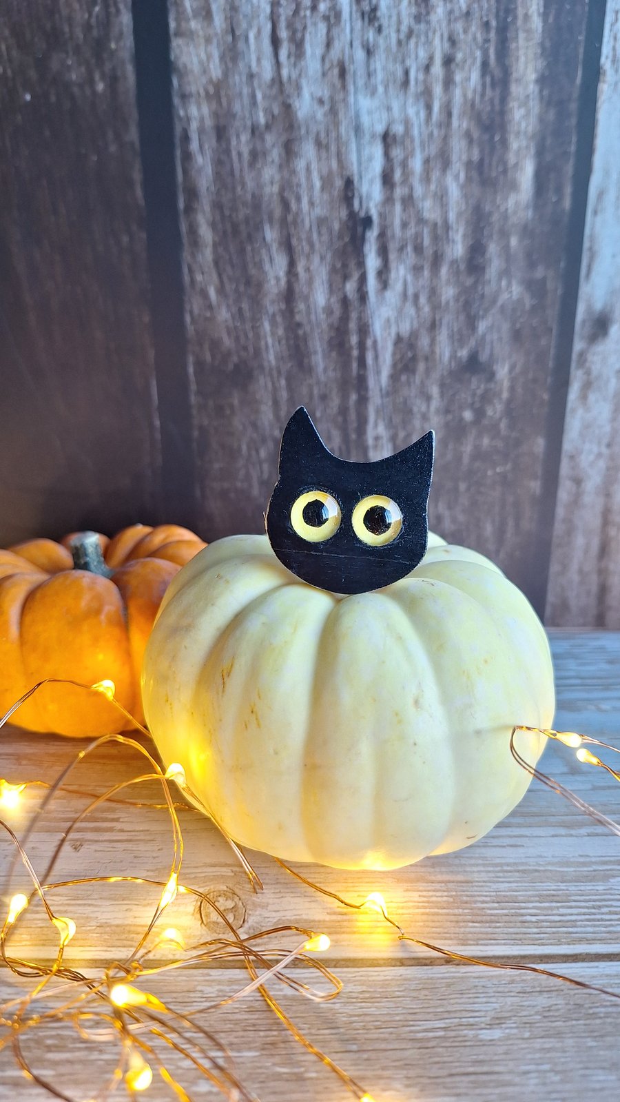 Handmade Wooden Pin - Void Cat