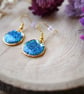Light Blue Sparkly Dangle Earrings - Hypoallergenic - Image 2