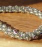 Glitter beaded necklace, rainbow iridescent faceted glass jewellery - Image 3