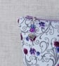 Large zipped pouch, project bag, cosmetic bag, floral - Image 8