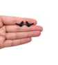 Blackbird Stud Earrings - Handpainted - Bird Earrings