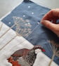 Red-legged partridge in Snowy Scene, Christmas card, Winter birthday, holly  - Image 8