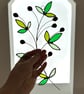 Stained Glass Olive Branch Suncatcher no.2 - Handmade Window Decoration  - Image 3