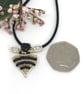Silver Heart Shaped Bee Pendant - Image 5