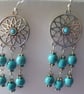 Silver and Turquoise Earrings - Image 2
