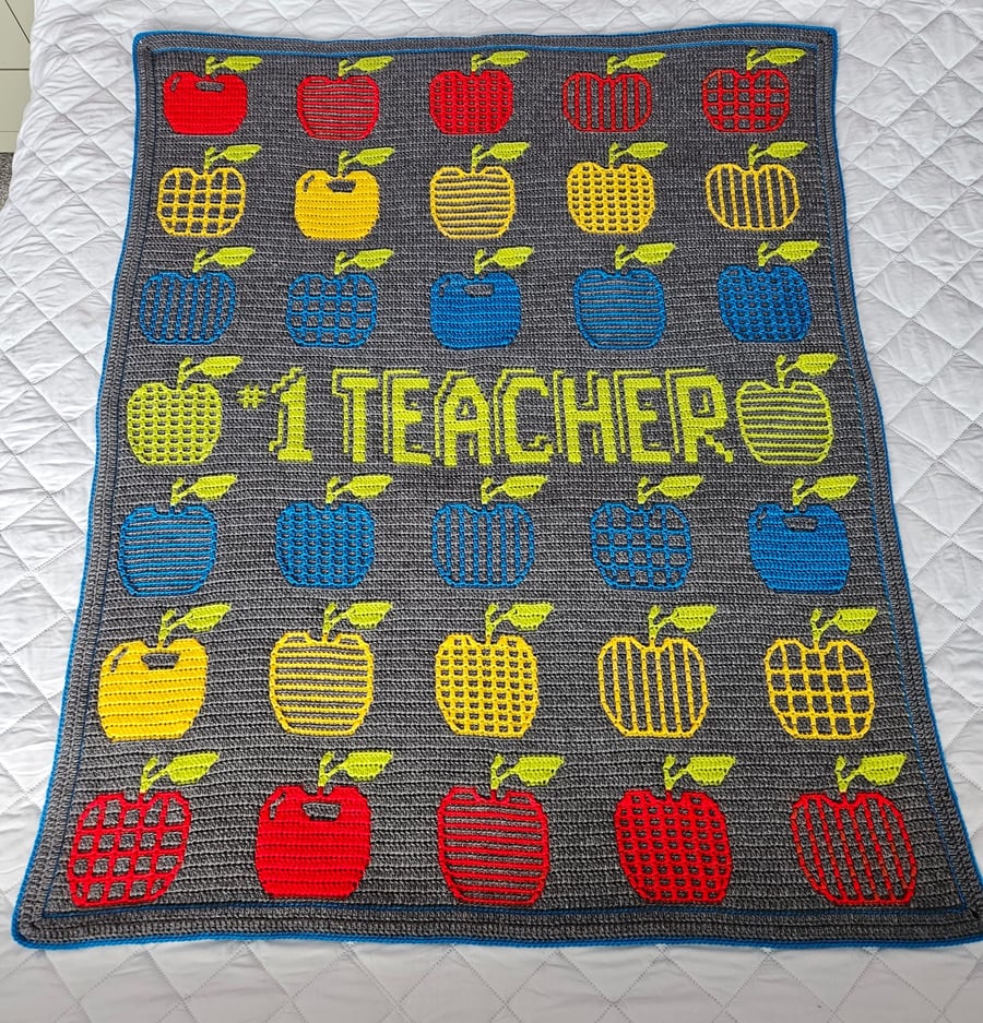 Teacher crochet blanket