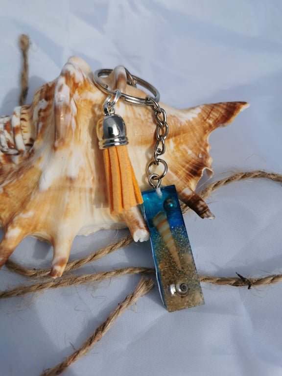 Resin Beach Keyring - i