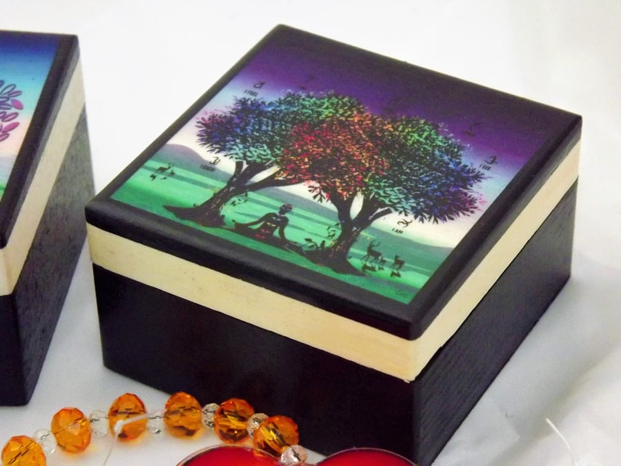 MINI BOX & PENDANT Spiritual Jewellery - PURPLE Jewellery GIFT SET.