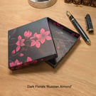 An ultra-thin gift box - Dark Florals 'Russian Almond'