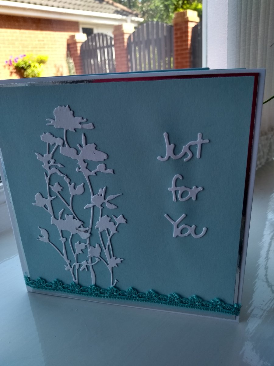 Flowery just for you birthday card