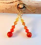 Carnelian And Swarovski Crystal Earrings - Handmade In Devon - Image 6