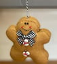 Snowman Buttons felt gingerbread man