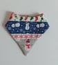 Baby's first Christmas Bandana bib, patchwork bib, Xmas reversible bib,  - Image 1