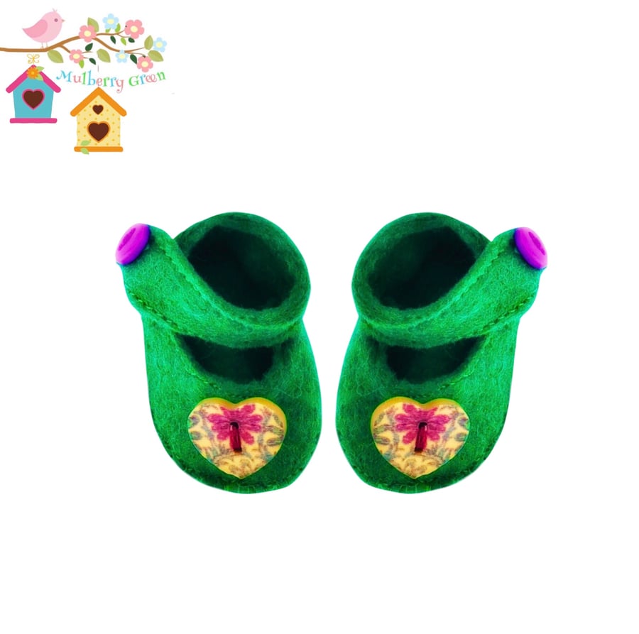 Reserved for Maureen - Green Heart Shoes