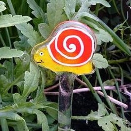 Fused Glass Snail Garden, Garden Decoration