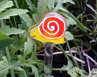 Fused Glass Snail Garden, Garden Decoration