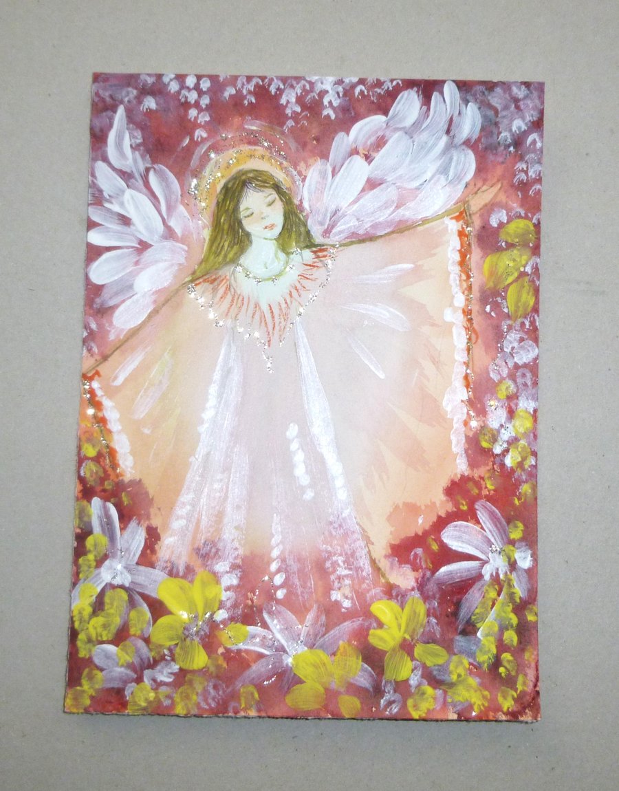 hand painted angel art painting ( ref F 798 PN G2 )