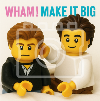 LEGO-Inspired Wham! – Make It Big Album Cover Print – 5x5" - Mounted for 9x9"