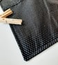 Black and white polkadot clip on peg bag, free uk delivery.   - Image 4