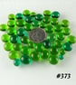 25g green art glass cabochons, for jewellery making, crafting (373)