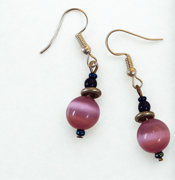 Pink Planets Earrings 