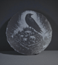 Gothic Raven Slate Coaster – Dark Fantasy Raven & Skull Design – 10cm